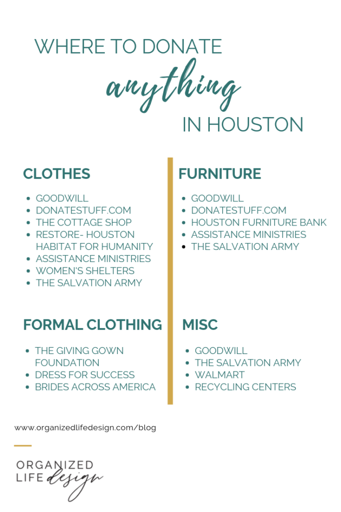 Where To Donate Anything In Houston Organized Life Design